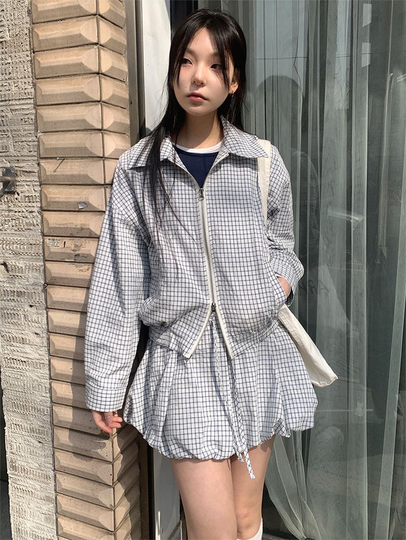 LIGHT CHECK BLOUSON (2C)