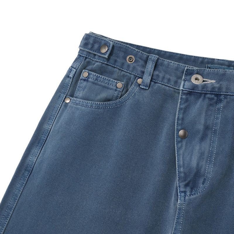 Latch tapered twill pants / Washed blue