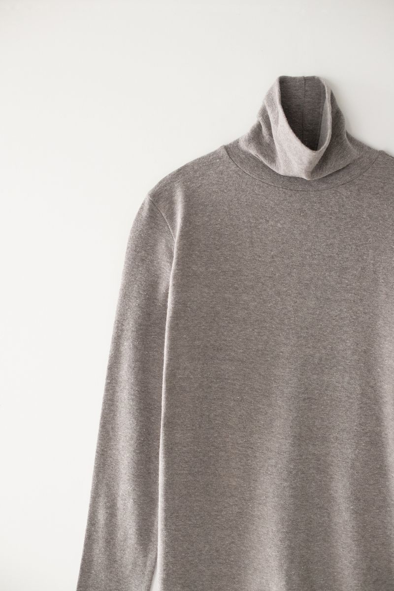 Basic turtle neck T-shirts (Mocha)