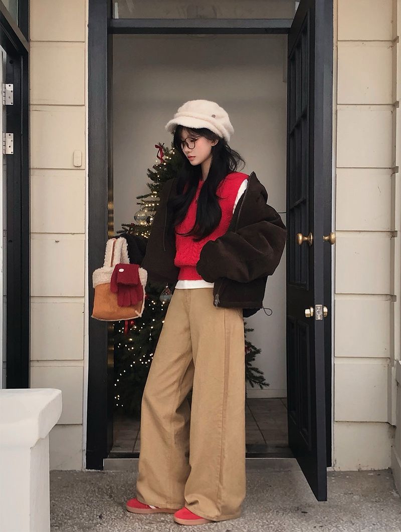 [BELLIDE MADE] Benny, cable round knit vest