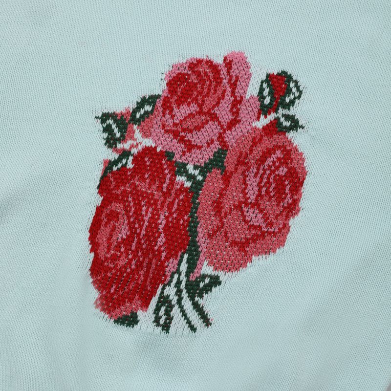 FLOWER KNIT SWEATER(SKY BLUE)