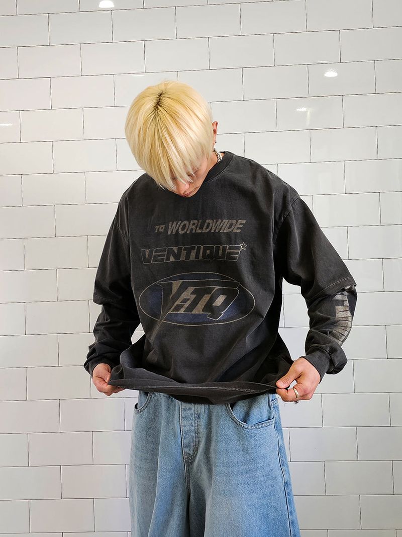 VENTIQUE（ベンティーク）の「VENTIQUE Pigment Racing Layered Long Sleeves 2color（Tops）」
