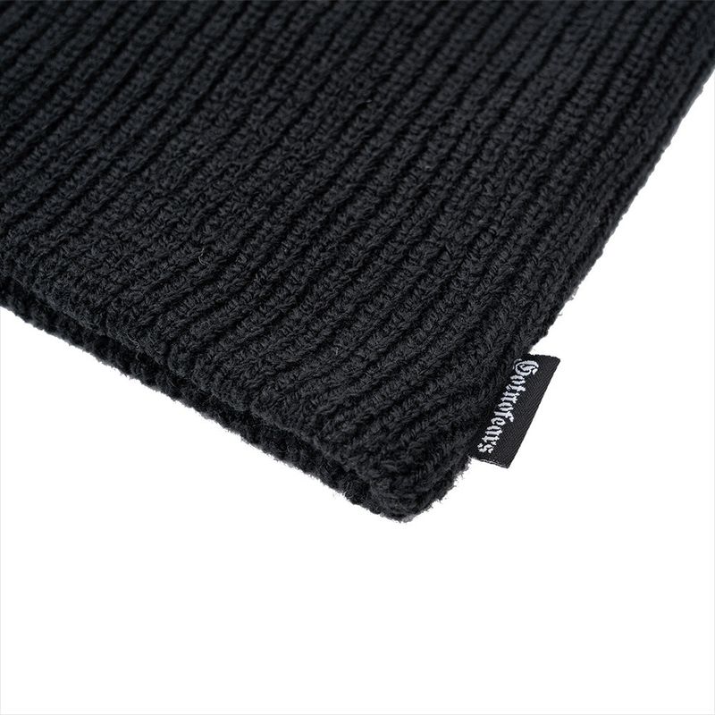 LOGO CLIP TAG RIBBED KNIT BEANIE