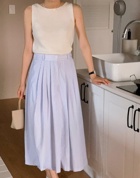 Plum Cotton100 Knit Sleeveles (4color)