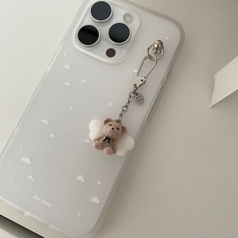 Angel bear, rabbit keyring