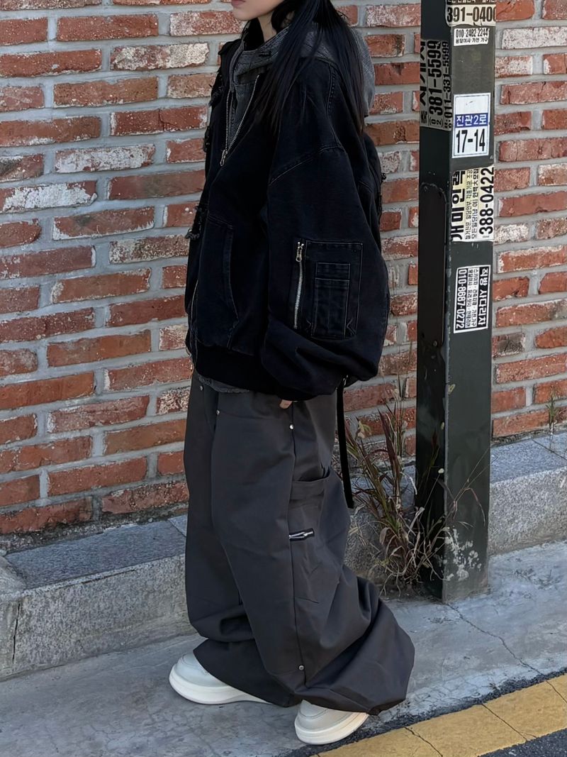 ripstop two-way hood jumper