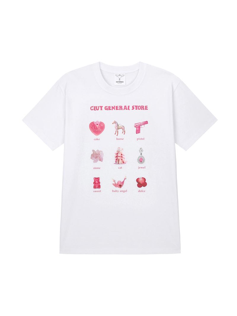 0 1 clut general store t-shirt - WHITE