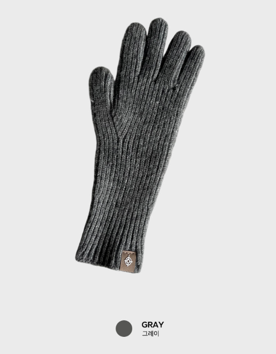 Edmo Smart Finger Hole Ribbed Gloves