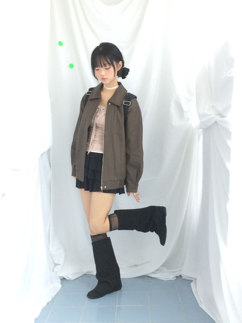 Slim Fit Ribbon Shirring Top