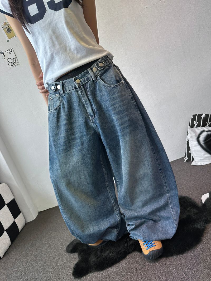 CCORTTI(コルッティ)の「Truegen Button Waistband Side Pintuck Balloon Denim Pants 4color(Pants)」