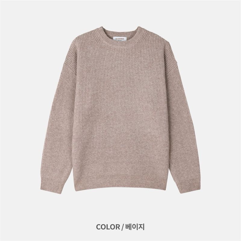 ウールハチラウンドニット (7 Colors)