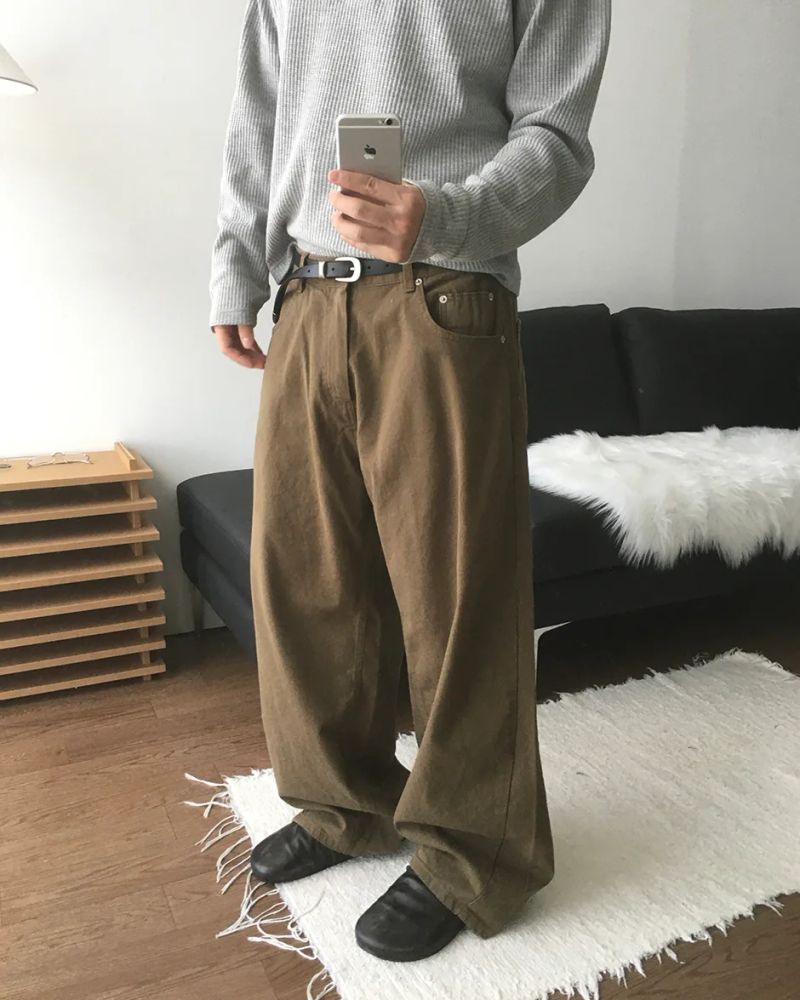 アンティークウォッシュドカーブドパンツ