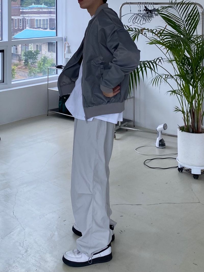 Offbeat Silver Ring Nylon Balloon Pants 2C