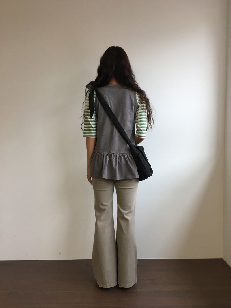 [SET]Arden bootcut pants + belt (3color)
