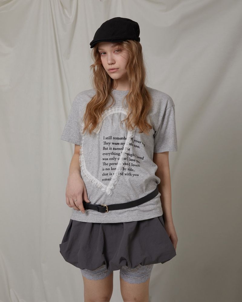 Lace biker shorts / sky blue