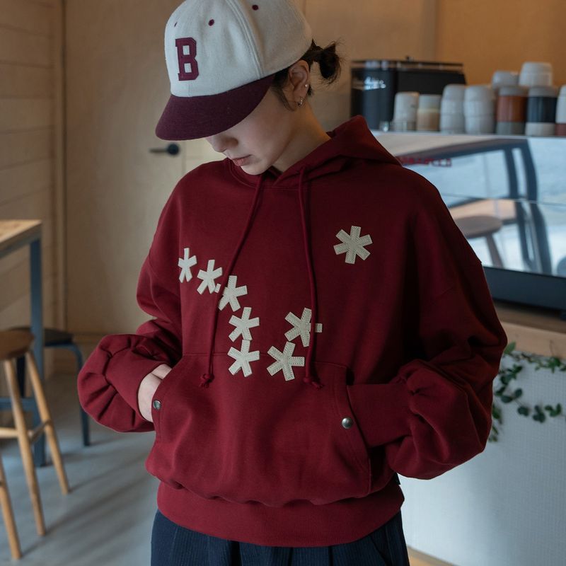 Dipper logo hoodie / Deep red