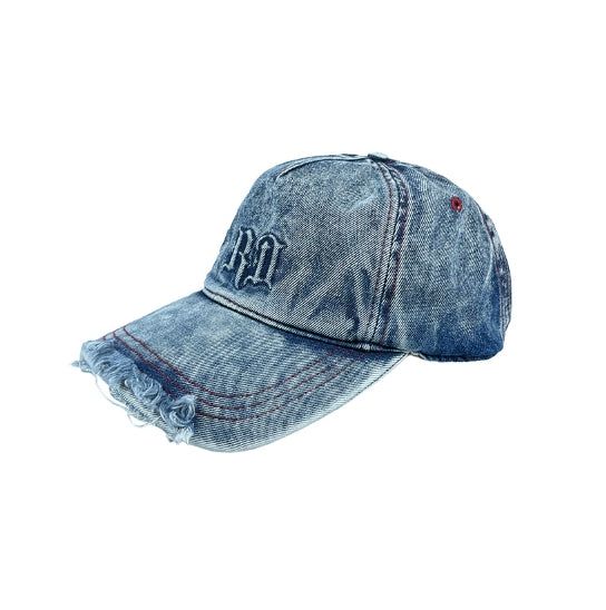 Stone washed damage ball cap