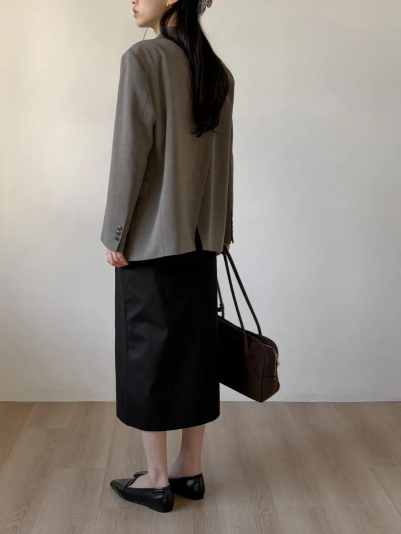 Back Slit 3-Button Loose Fit Jacket