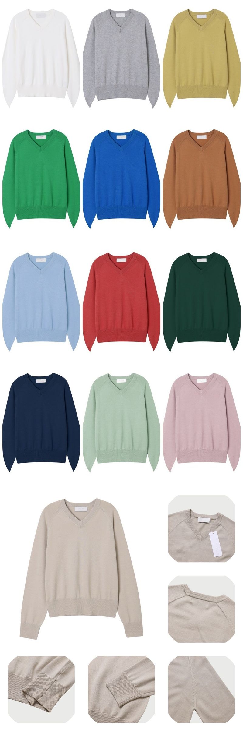 Women's Daily Washable V-Neck Knit 14COLOR
