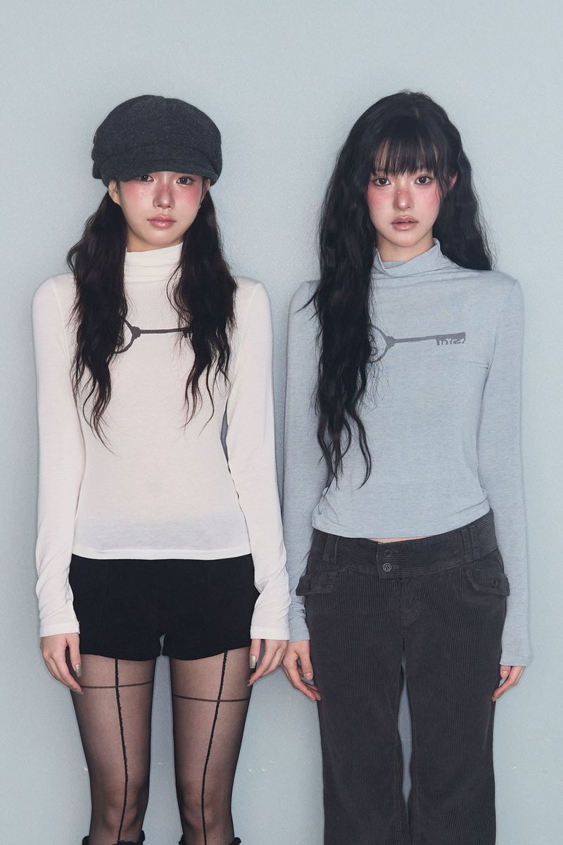 MIRE KEY WOOL HIGH NECK T MINT