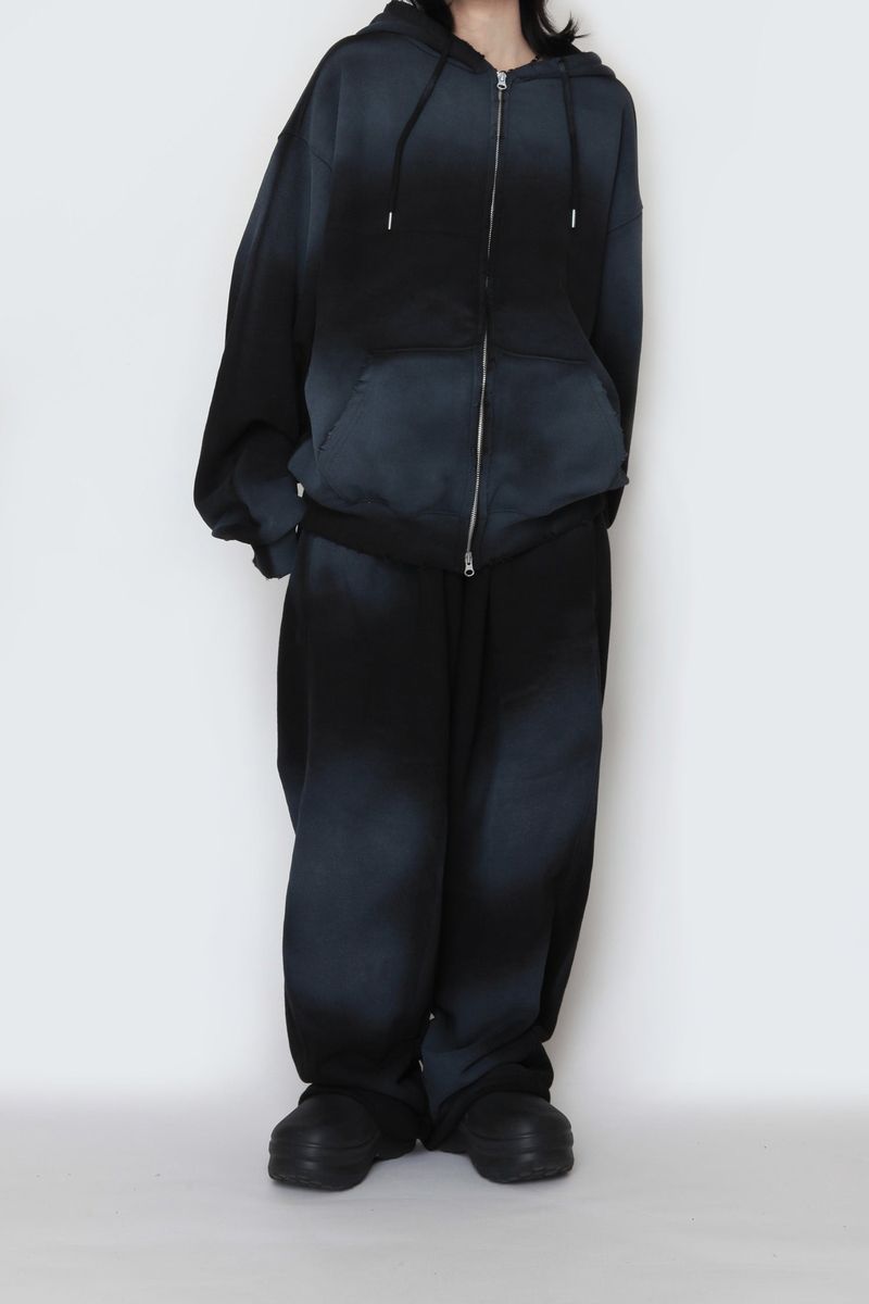 spray-washed string pants