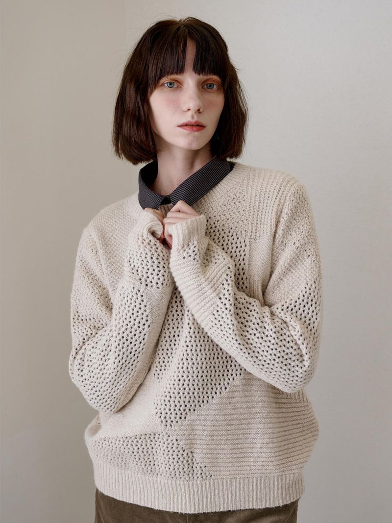 LETOILE(レトワール)の「GRAIN SEE THROUGH KNIT(Tops)」
