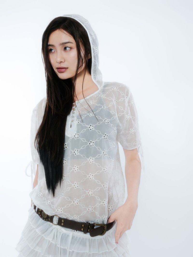 LACE HOODIE DRESS
