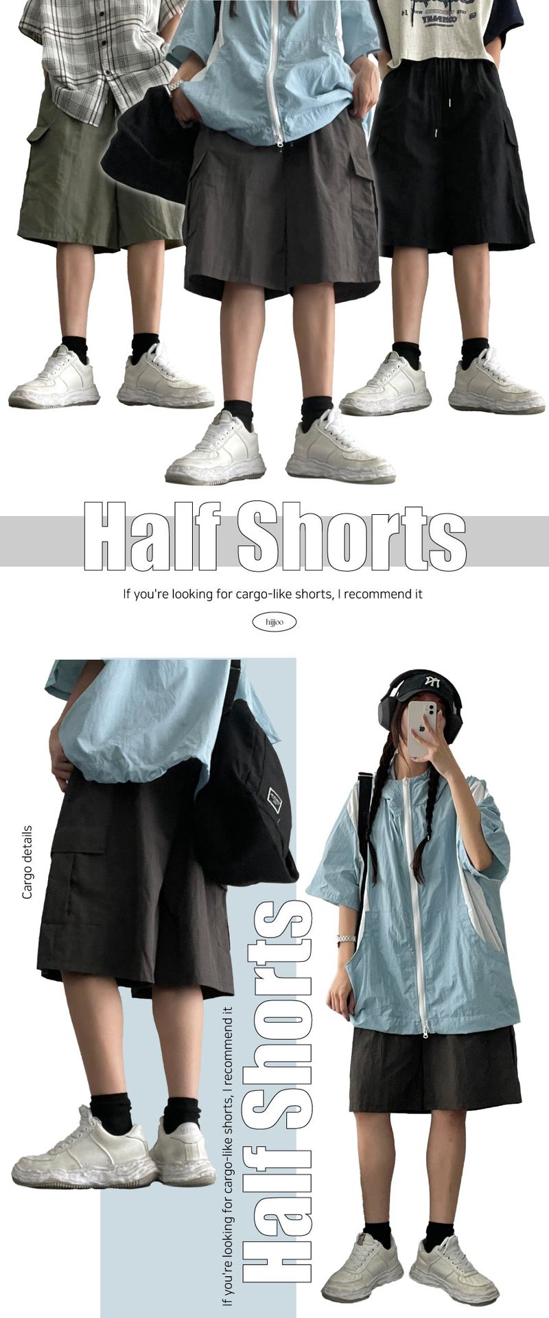 On New Nylon Basket Cargo Shorts