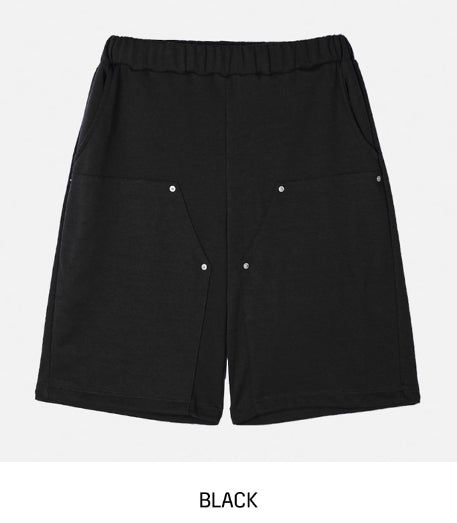 Tear Rivet Double Knee Bermuda Pants