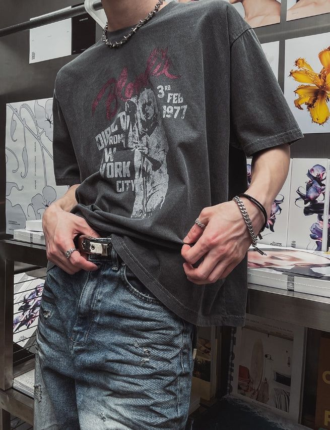 Velod Crop Printing Short Sleeve Tee