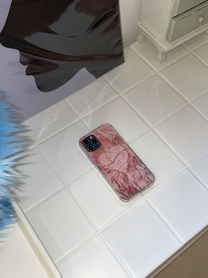 PINK FUR PHONE CASE (JELLY)