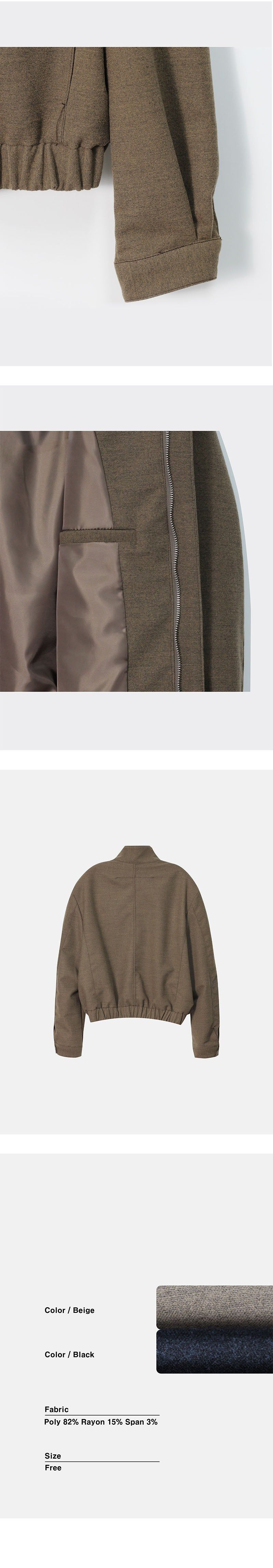 [F/W] Buff shoulder crop blouson(2color)