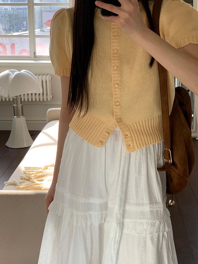 [MADE] Rendez Cashmere Puff Cardigan