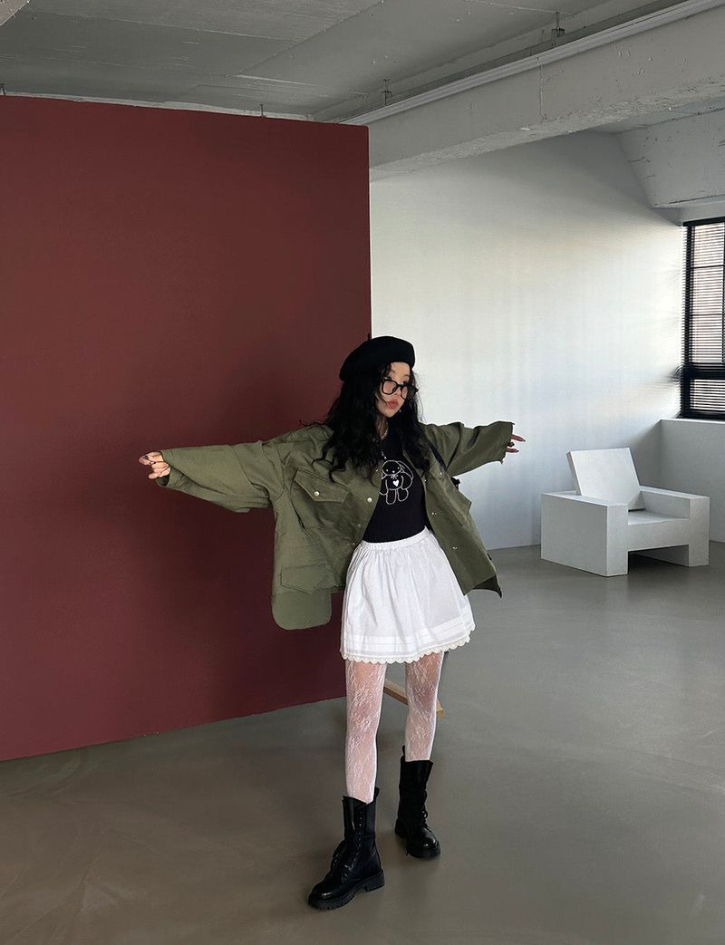 Neco Big Pocket Mini Bomber Jacket