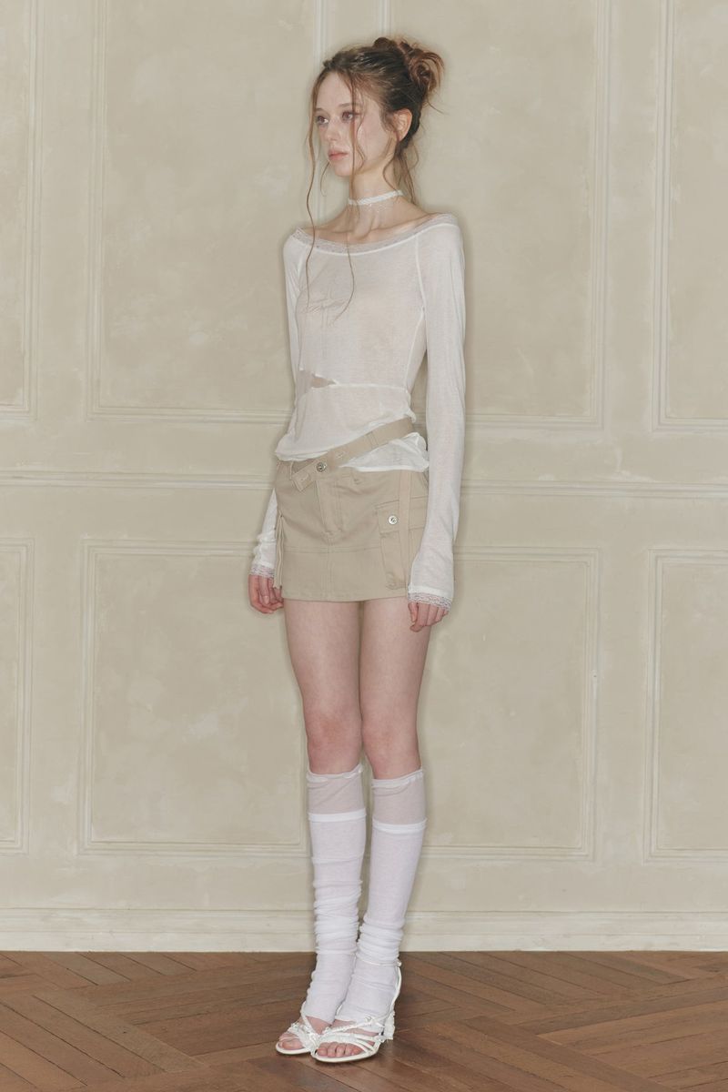 LACE BOATNECK TOP white