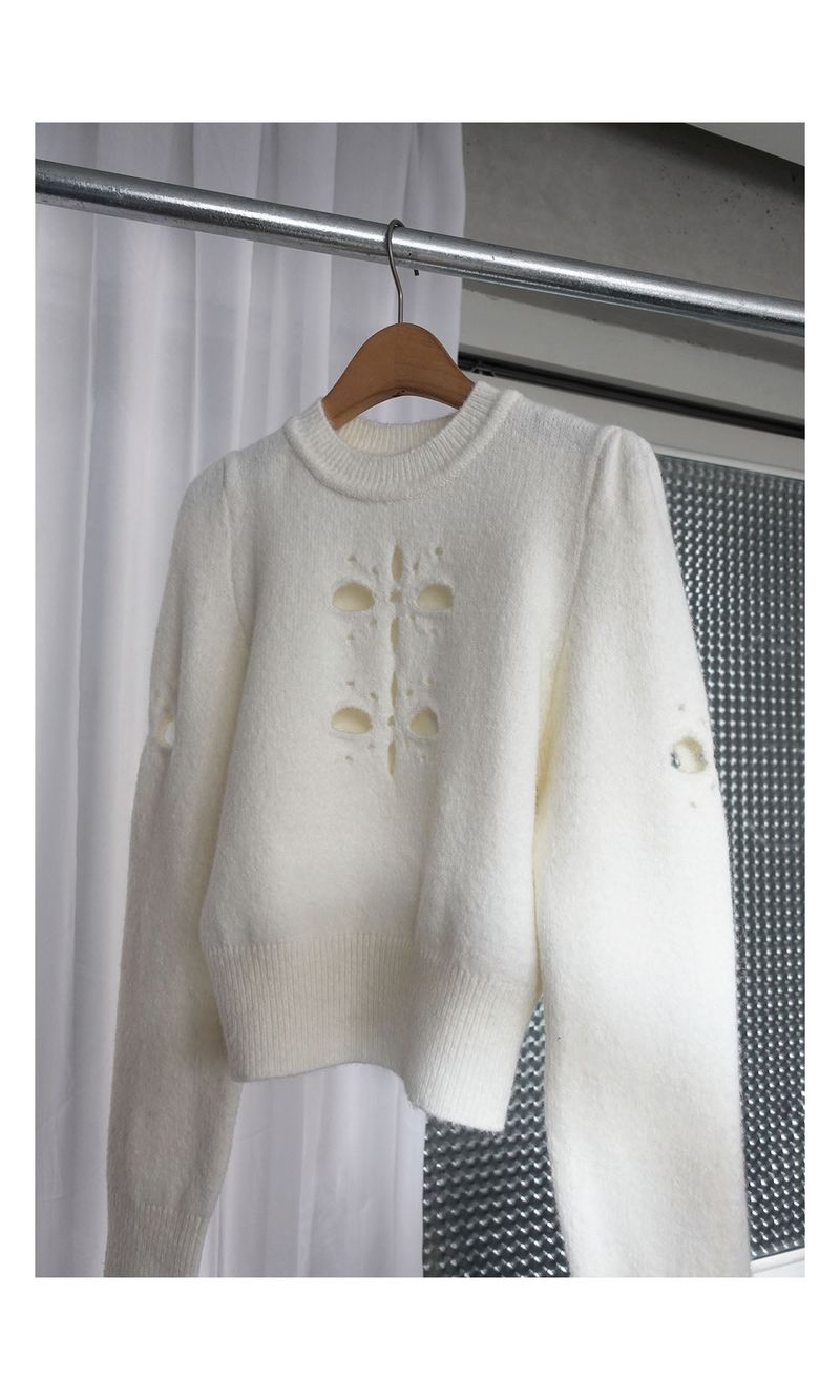 snow bell eyelet knit (2C)