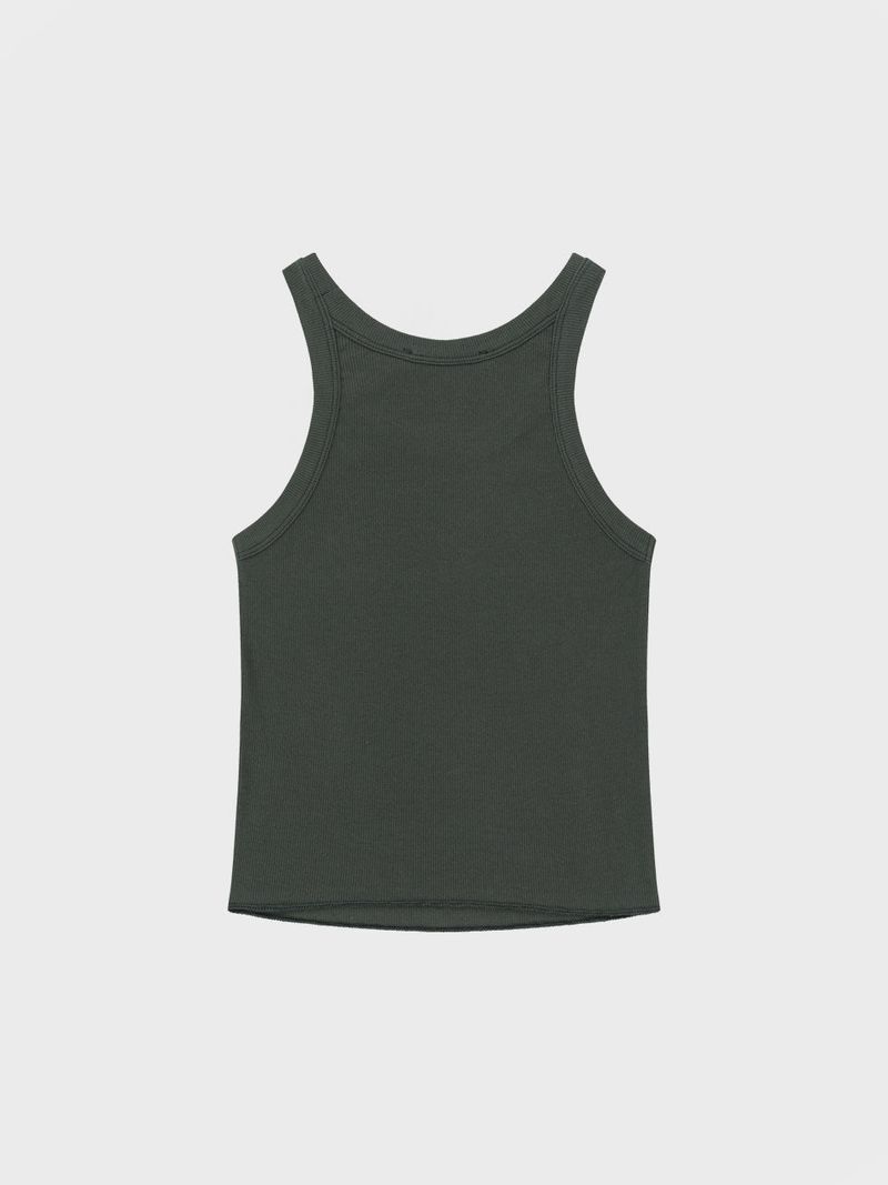 Cotton Sleeveless Top_Charcoal