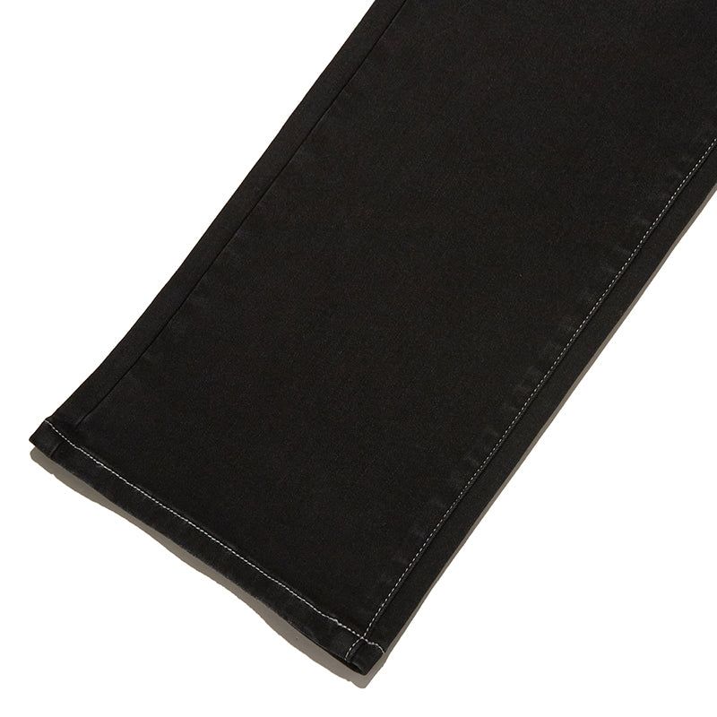 CHERRY SPAN SLIM-FIT DENIM PANTS [BLACK]