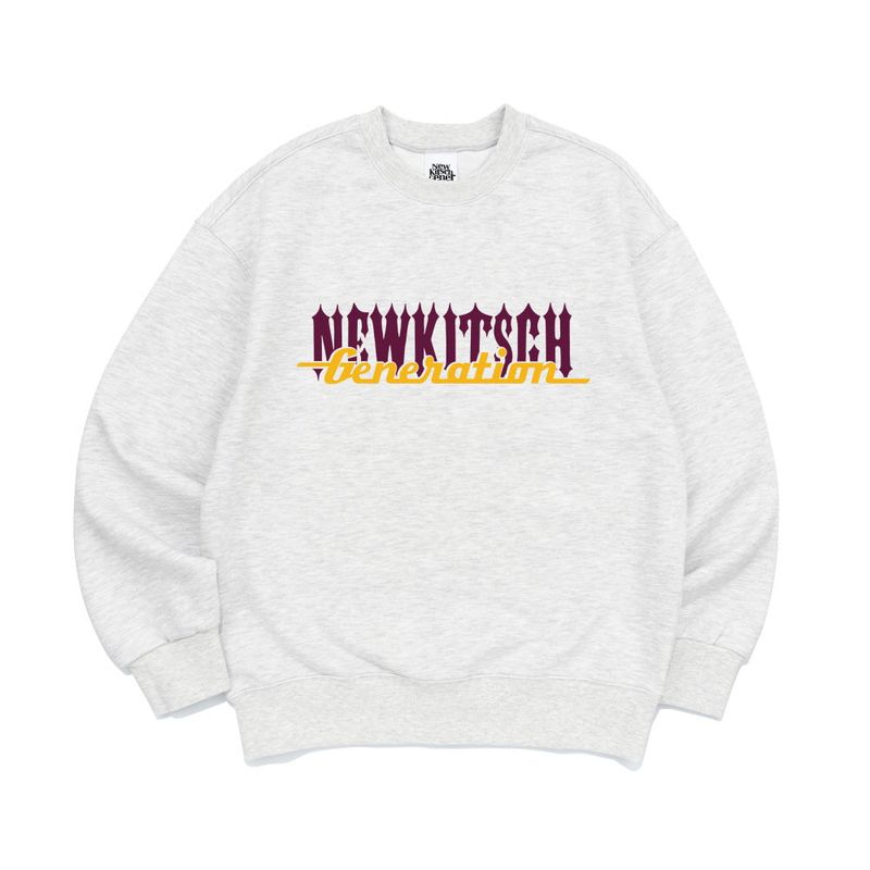 METAL LOGO SWEATSHIRTS-LIGHT MELANGE