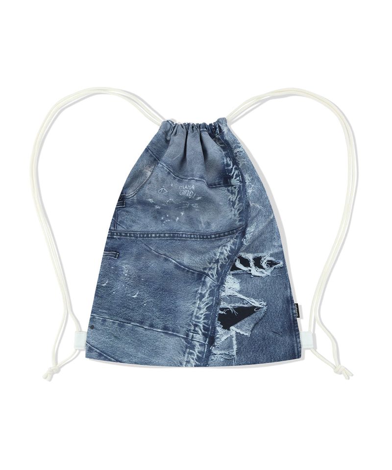 DENIM PRINTED GYM SACK