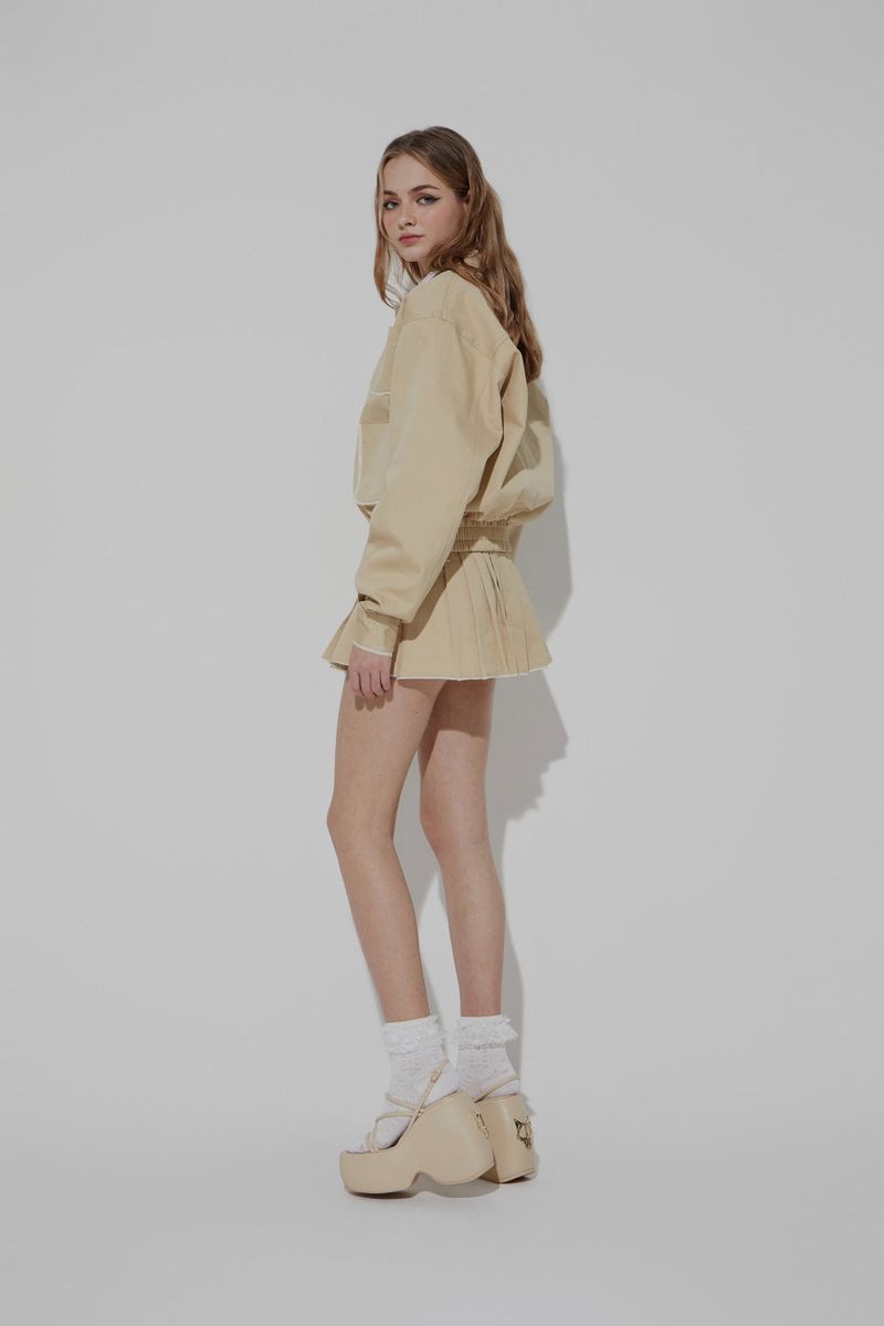 CHINO PLEATS SKIRT