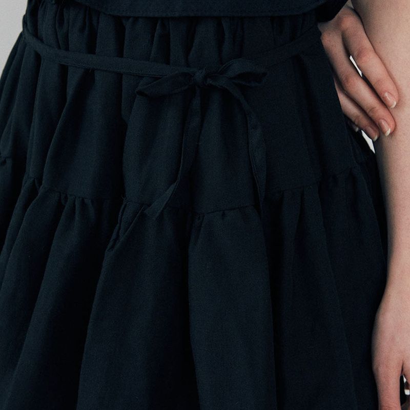 Ribbon Cancan Skirt - BLACK