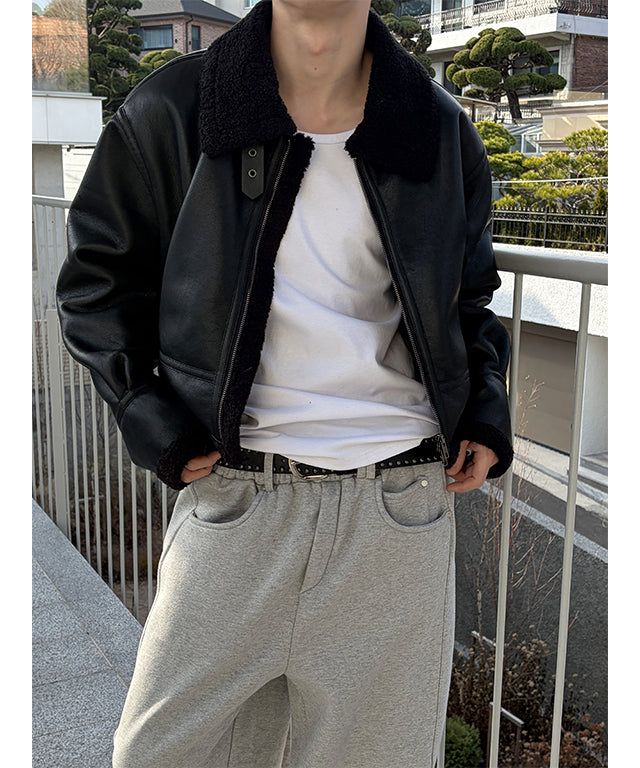 [F/W] Crop gear leather mustang(2color)