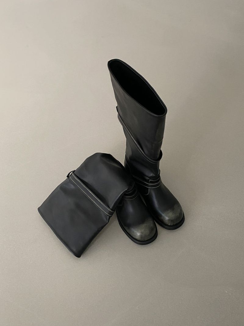 washed long boots ( soft type)