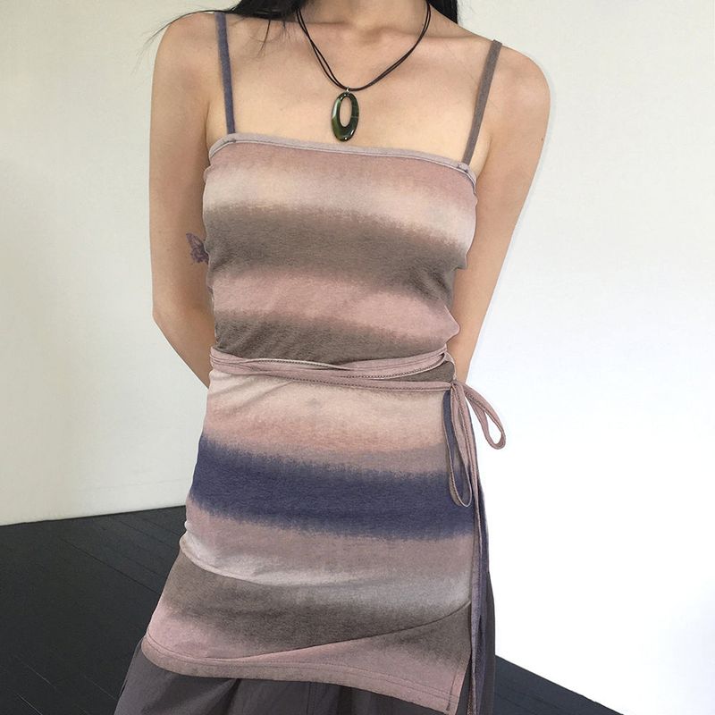 Jardine Gradient Choker Strap Layered Sleeveless
