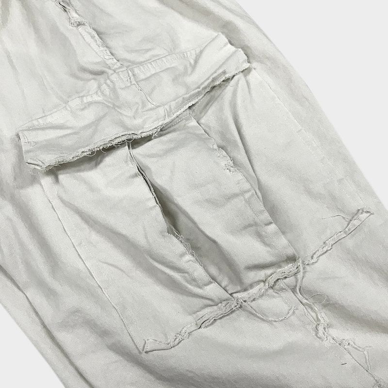 grunge wide cargo pants_lightbeige