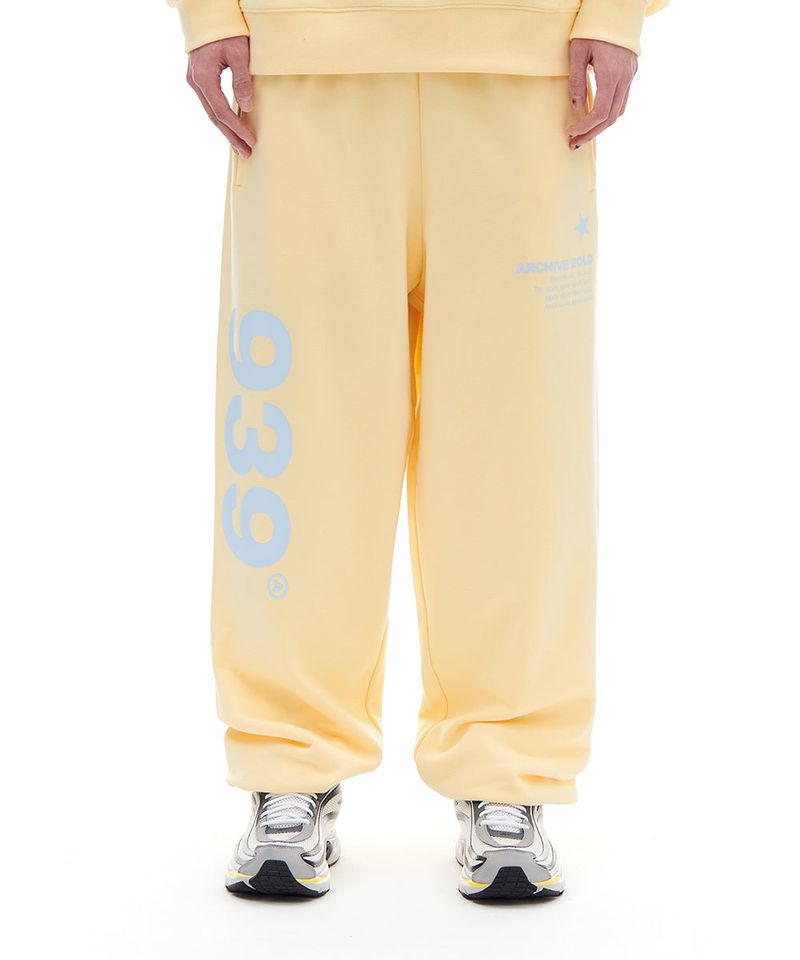 ARCHIVE BOLD（アーカイブボールド）の「939 ロゴスウェットパンツ (LEMON) （パンツ）」
