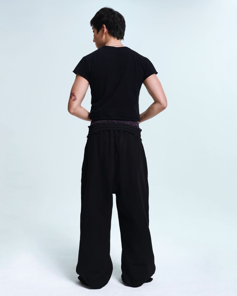 Stud String Sweatpants - Black