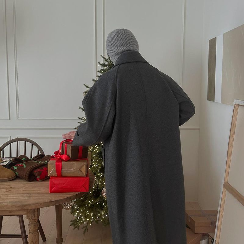 Pleddy Bian Wool Mac Coat (3color)