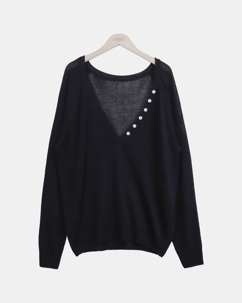 Hebun Deep V-Neck Summer Knit